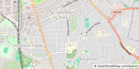 Map of Leicester, Leicestershire