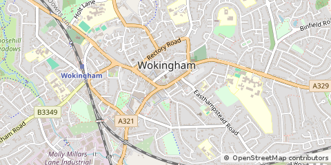 Map of Wokingham, Berkshire