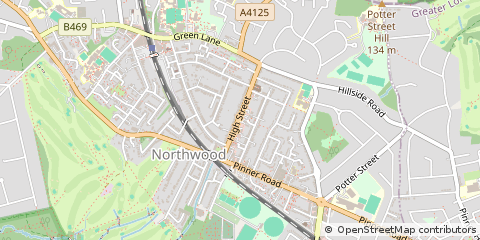 Map of Northwood, Middlesex