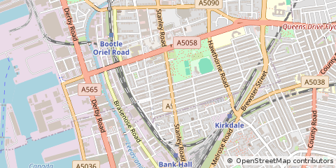 Map of Bootle, Merseyside