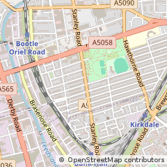 Map of Bootle, Merseyside
