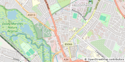 Map of Stafford, Staffordshire