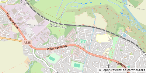Map of Barnsley, South Yorkshire