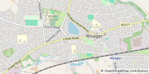 Map of Alsager, Stoke on Trent