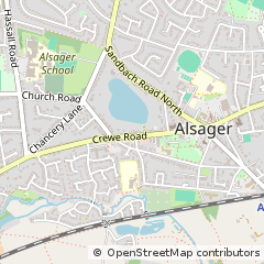 Map of Alsager, Stoke on Trent