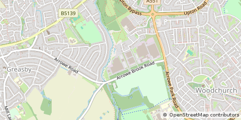Map of Upton, Wirral