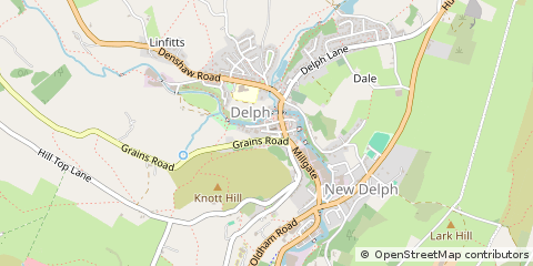 Map of Oldham, Lancs