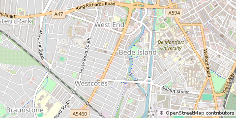 Map of Leicester