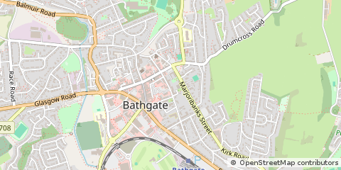 Map of Bathgate, West Lothian