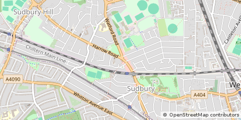 Map of Wembley, Middlesex