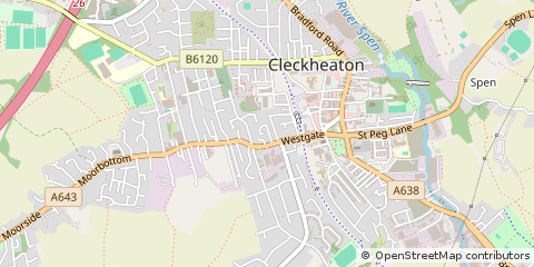Map of Cleckheaton, West Yorkshire