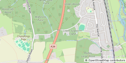Map of Oxford, Oxfordshire