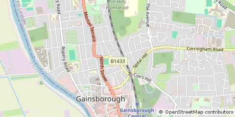 Map of Gainsborough