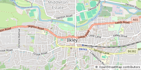 Map of Ilkley, West Yorkshire