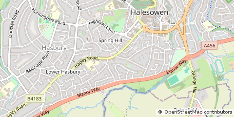 Map of Halesowen, West Midlands
