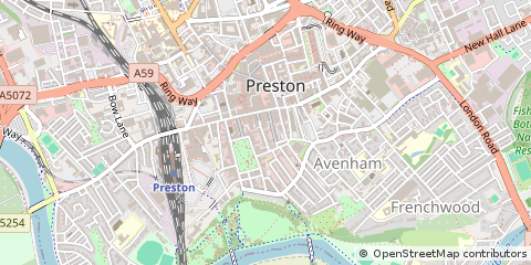 Map of Preston, Lancashire