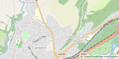 Map of Neath, West Glamorgan