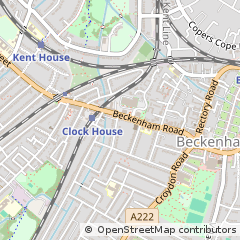 Map of Beckenham, Kent