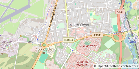 Map of Farnborough