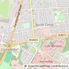 Map of Farnborough