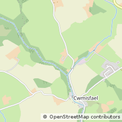 Map of Llanddarog, Carmarthenshire