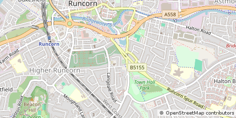 Map of Runcorn, Cheshire