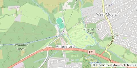 Map of Ferndown, Dorset