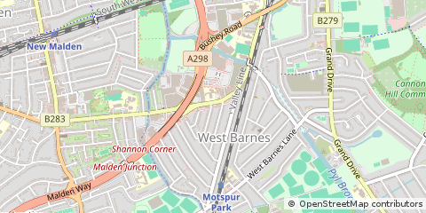 Map of NEW Malden, Surrey