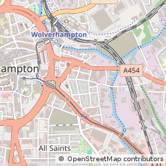 Map of Wolverhampton, West Midlands