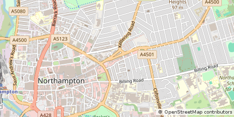 Map of Northampton, Northamptonshire
