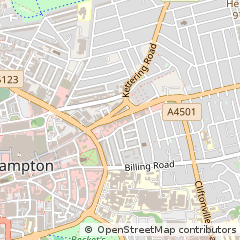 Map of Northampton, Northamptonshire