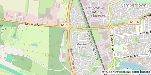 Map of Newcastle Upon Tyne, Tyne and Wear