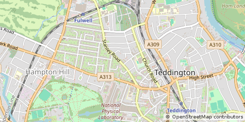 Map of Teddington, Middlesex