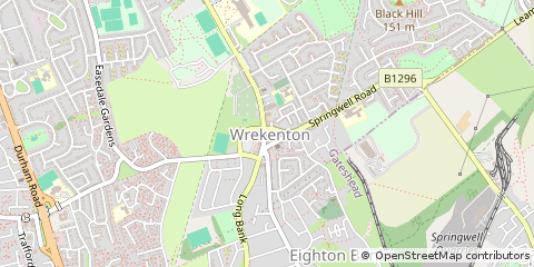 Map of Gateshead, Tyne and Wear