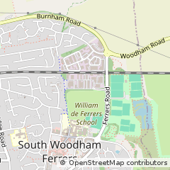 Map of Chelmsford, Essex