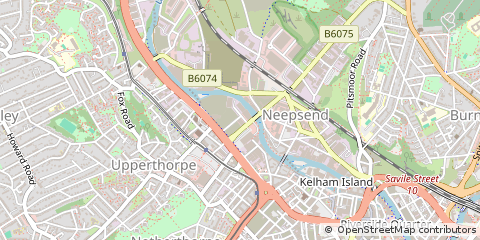 Map of Sheffield, South Yorkshire