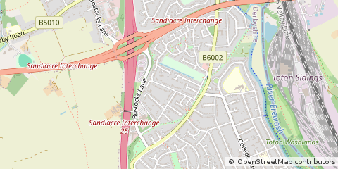 Map of Sandiacre, Nottingham