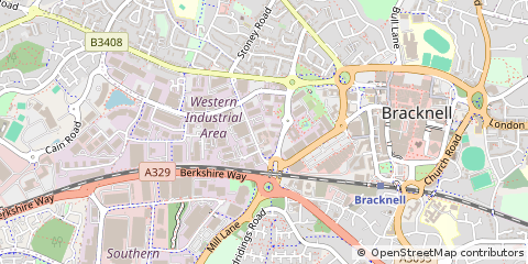 Map of Bracknell, Berkshire