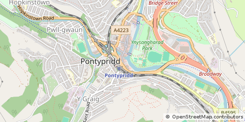 Map of Pontypridd, Leicestershire