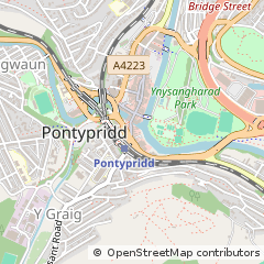 Map of Pontypridd, Leicestershire