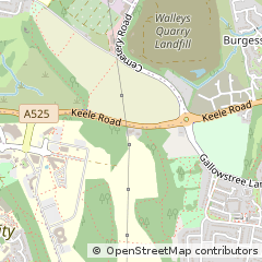 Map of Keele, Staffordshire