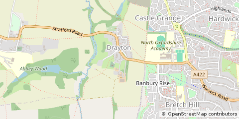 Map of Banbury, Oxfordshire