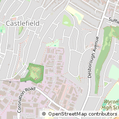 Map of High Wycombe, Hertfordshire