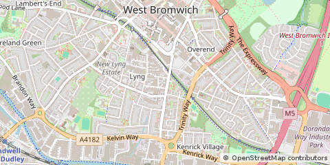 Map of West Bromwich, West Midlands
