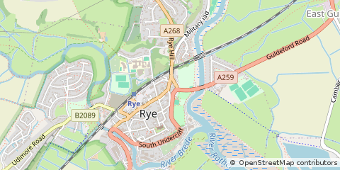 Map of RYE, East Sussex
