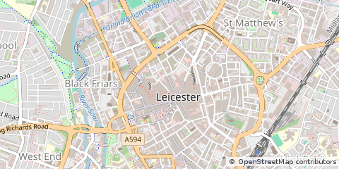 Map of Leicester
