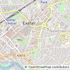 Map of Exeter, Devon