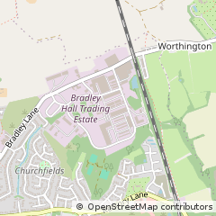 Map of Bradley Lane Standish Wigan, Greater Manchester