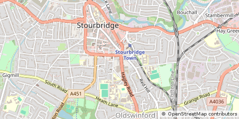 Map of Stourbridge, West Midlands