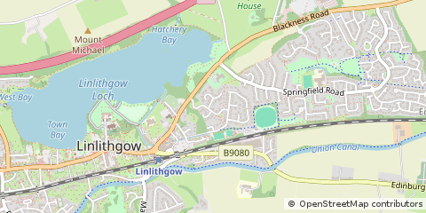 Map of Linlithgow, West Lothian